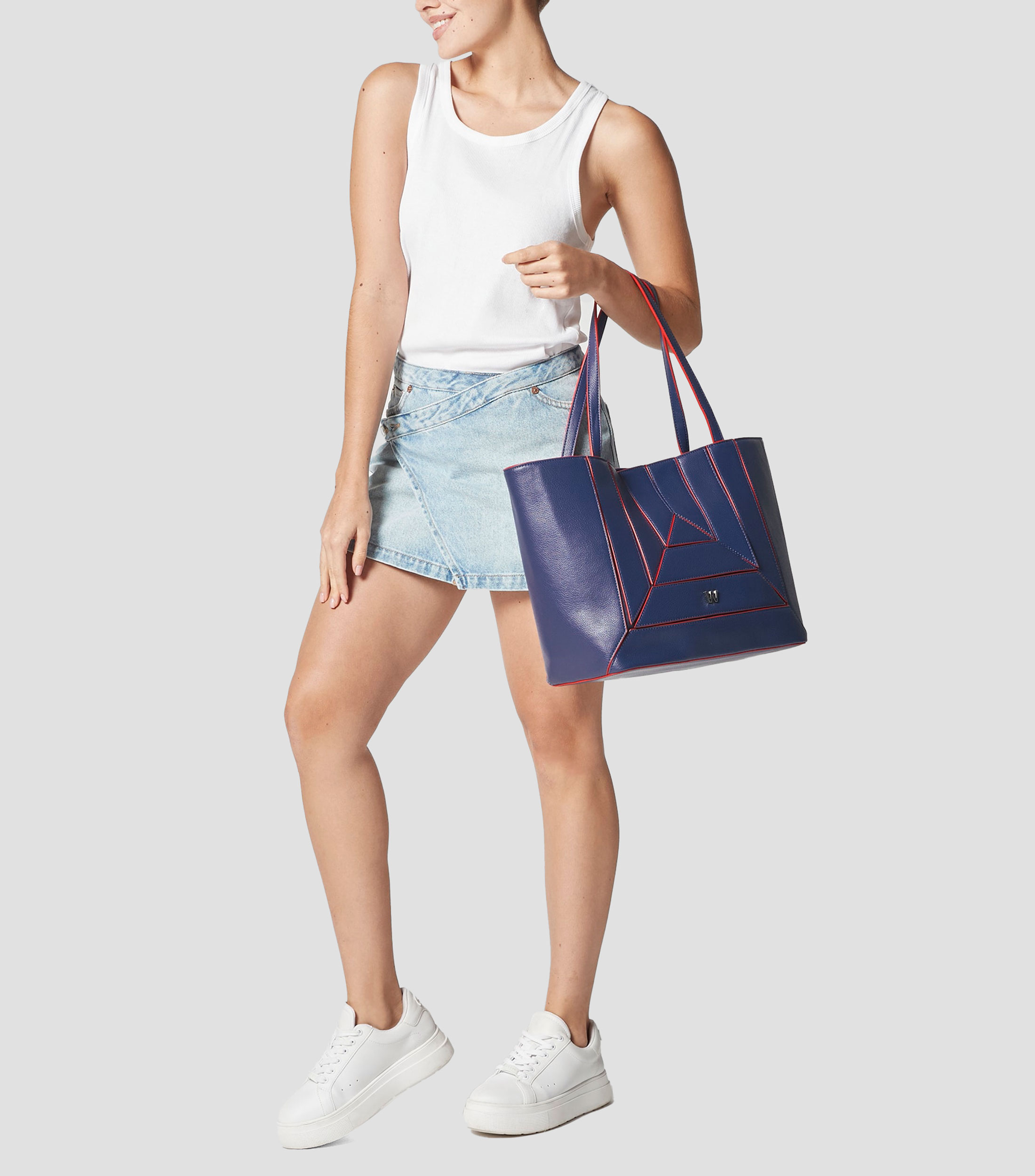 Bolsa tote Roie geometrica Mujer